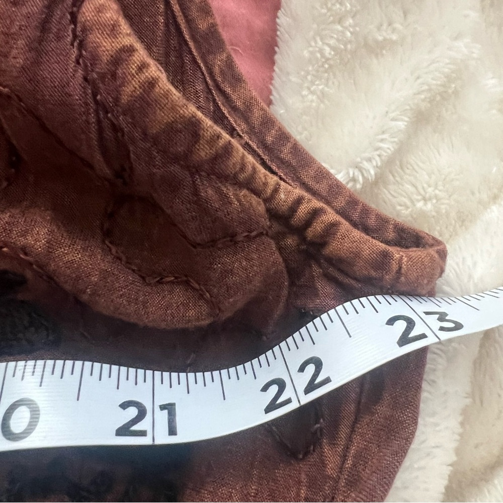 VTG Marisol Brown MIDI Cottagecore Dress Boho Embroidered Sleeveless Bead, XL - Picture 11 of 14